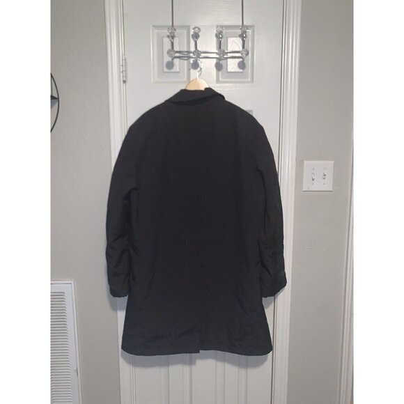 Marks and Spencer Black Rain Outdoor Trench Removable Lining Jacket Coat Large - Picture 7 of 11